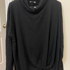 Chic Black Cowl Neck Sweater